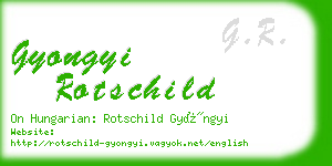 gyongyi rotschild business card